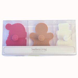 Southern Living Christmas Cookie Stamps Set of 3 Cutters Santa Snowman Gingerbre